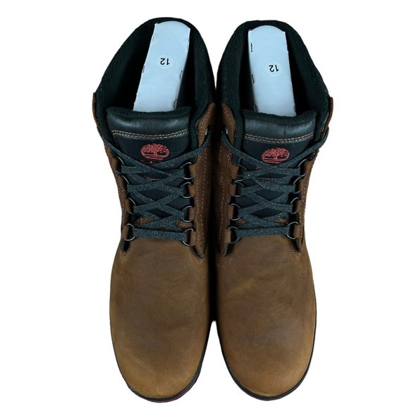 Timberland Spruce Mountain Warm Lined Rust Brown Leather Boots Men's Size 12 M - Picture 7 of 10